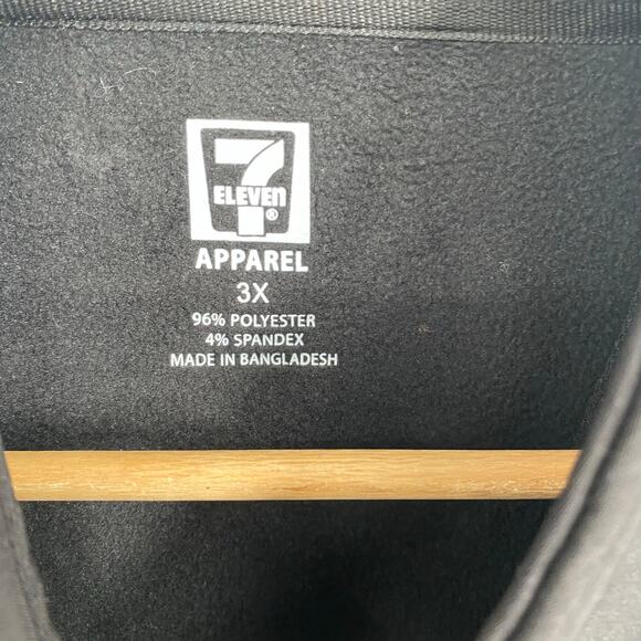 7-Eleven Employee Jacket Men 3X Black Softshell Fleece Lined Full Zip Uniform - Picture 3 of 9